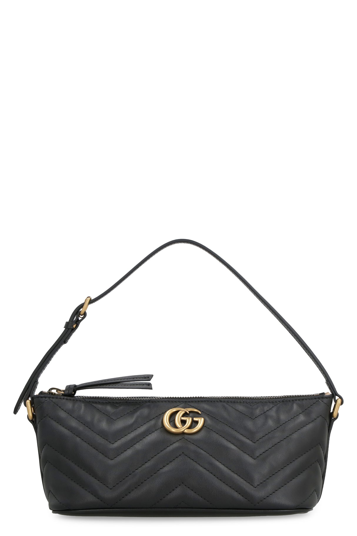 GUCCI Quilted Leather Shoulder Bag with Gold-Tone Logo for Women