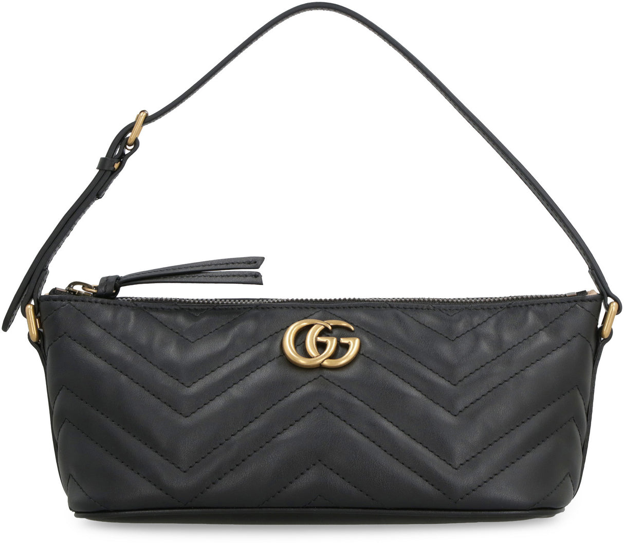 GUCCI Quilted Leather Shoulder Bag with Gold-Tone Logo for Women