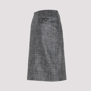 BOTTEGA VENETA Printed Leather Midi Skirt for Women