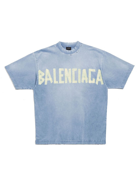 BALENCIAGA Vintage-Inspired Tape Type T-Shirt - Size L