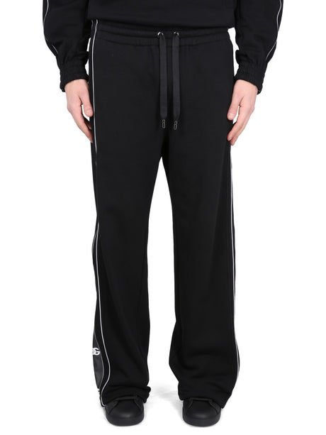 DOLCE & GABBANA Stylish Jogging Pants with Logo Bands for Men