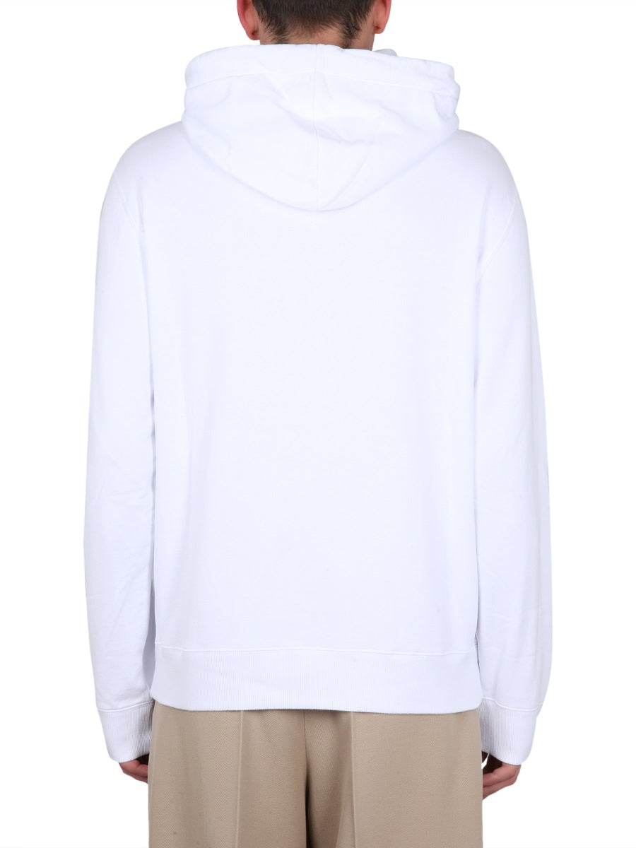 LANVIN Embroidered Logo Sweatshirt with Drawstring Hood