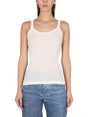 BOTTEGA VENETA Slim Fit Cotton Top with Round Neckline