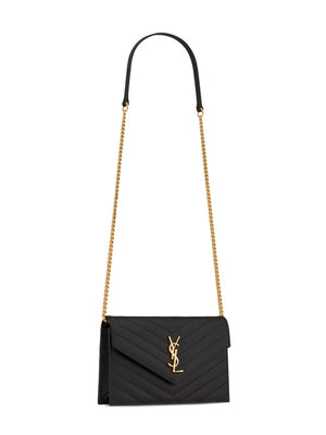 SAINT LAURENT Mini Envelope Chain Wallet - Dimensions 19x12.5x3.5cm