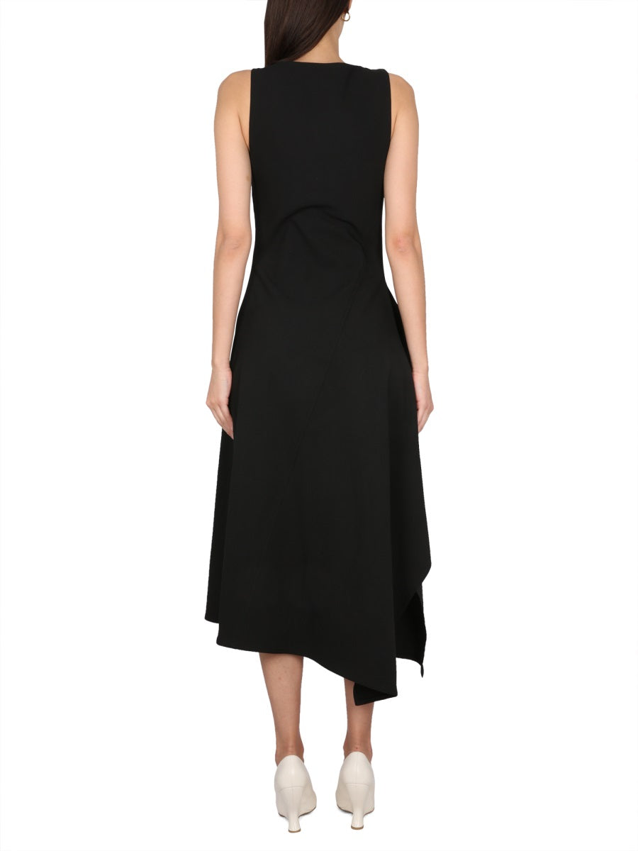 BOTTEGA VENETA Asymmetrical Midi Dress