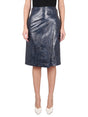 BOTTEGA VENETA Elegant Leather Midi Skirt