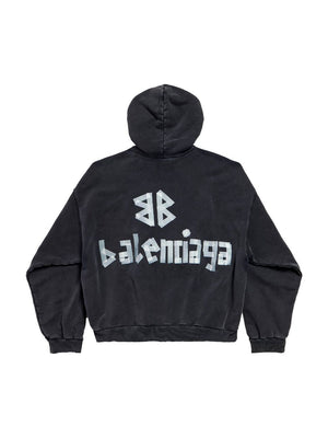 BALENCIAGA Ripped Pocket Hoodie for Men - SS25 Edition