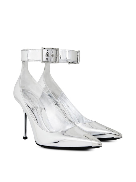 ALEXANDER MCQUEEN Mirror Metallic Pumps 100mm for Women