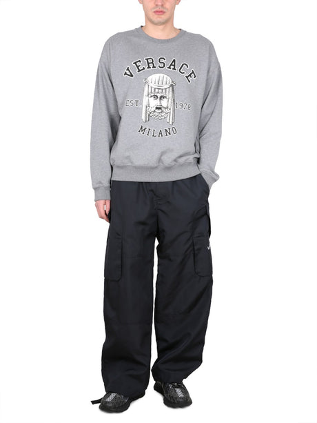 VERSACE Men's Cargo Pants with Elastic Waistband