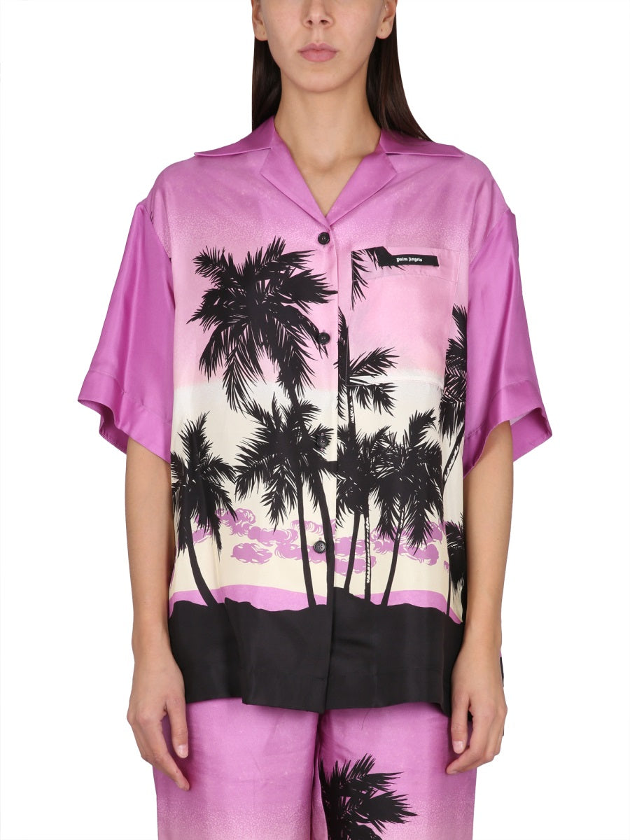 PALM ANGELS Sunset Print Wide Shirt