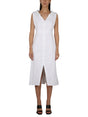 ALEXANDER MCQUEEN Classic Cotton Mini Dress with Button Closure