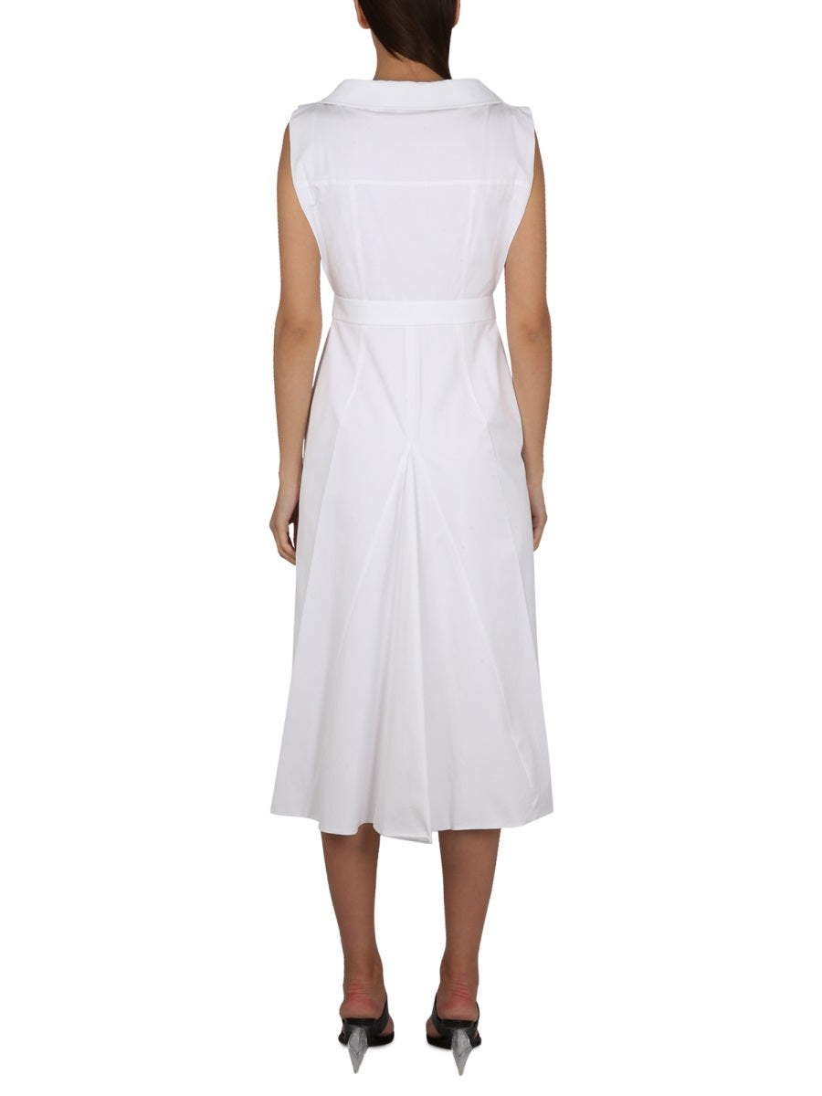 ALEXANDER MCQUEEN Classic Cotton Mini Dress with Button Closure