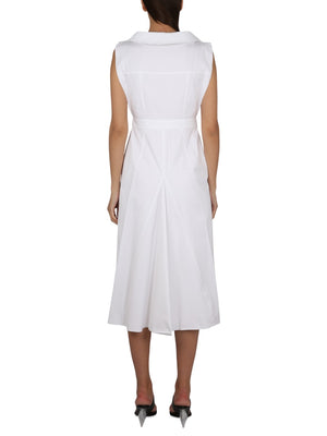 ALEXANDER MCQUEEN Classic Cotton Mini Dress with Button Closure