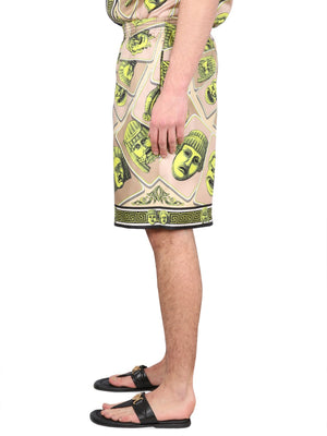 VERSACE Men's Bermuda Shorts with Elastic Waistband