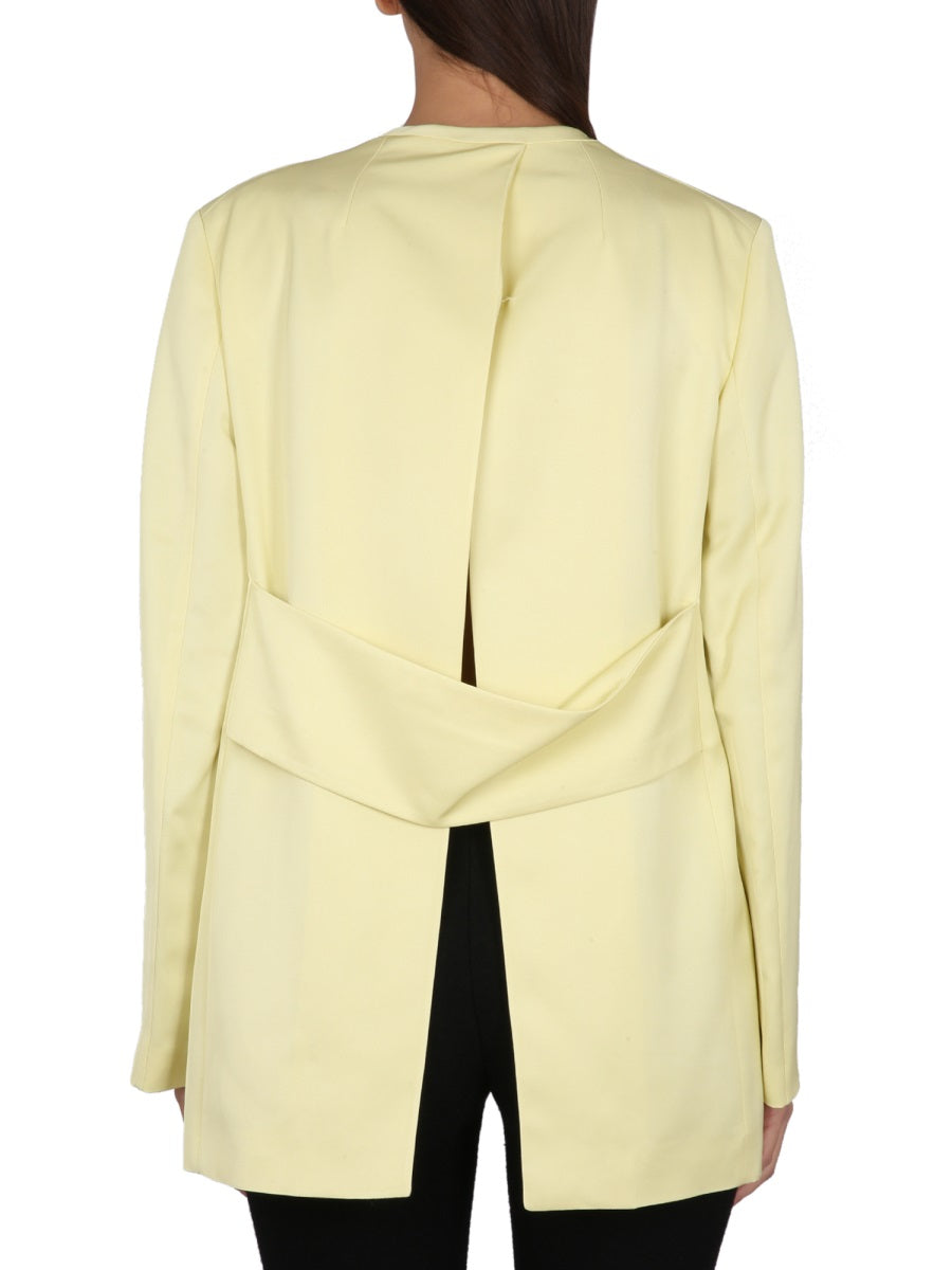 JIL SANDER V-Neck Jacket with Back Slit for Women - Spring/Summer 2023