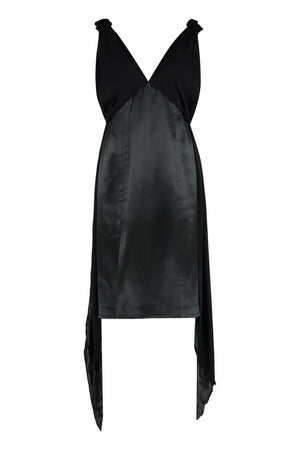 BOTTEGA VENETA Fluid Silk Midi Dress with Knot Details