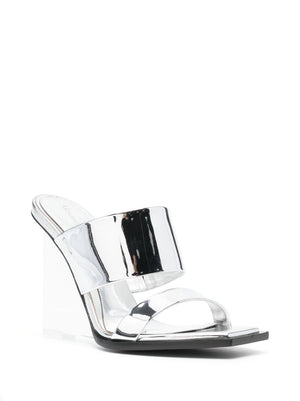 ALEXANDER MCQUEEN Elegant Mirror Finish Sandals for Women