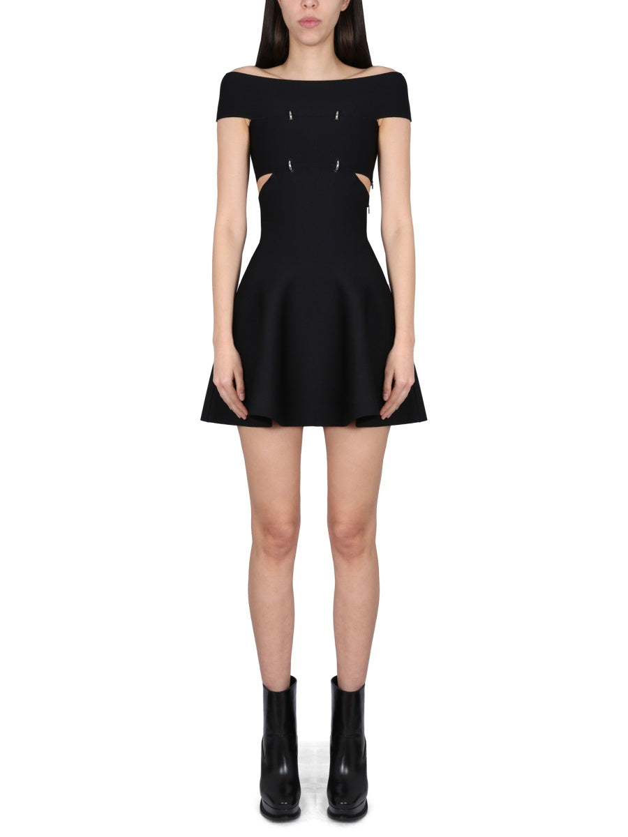 ALEXANDER MCQUEEN Sophisticated Bare Shoulder Mini Dress