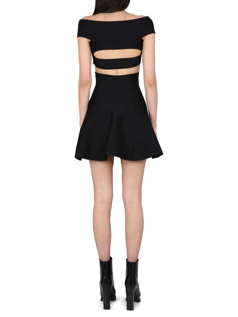 ALEXANDER MCQUEEN Sophisticated Bare Shoulder Mini Dress