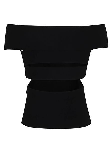 ALEXANDER MCQUEEN Off-Shoulder Sliced Mini Top