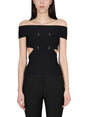 ALEXANDER MCQUEEN Cut-Out Detail Mini Top with Removable Straps