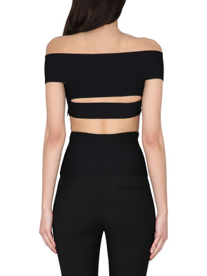 ALEXANDER MCQUEEN Cut-Out Detail Mini Top with Removable Straps