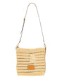 ETRO Perforated Raffia Shoulder Handbag - Adjustable & Removable Strap