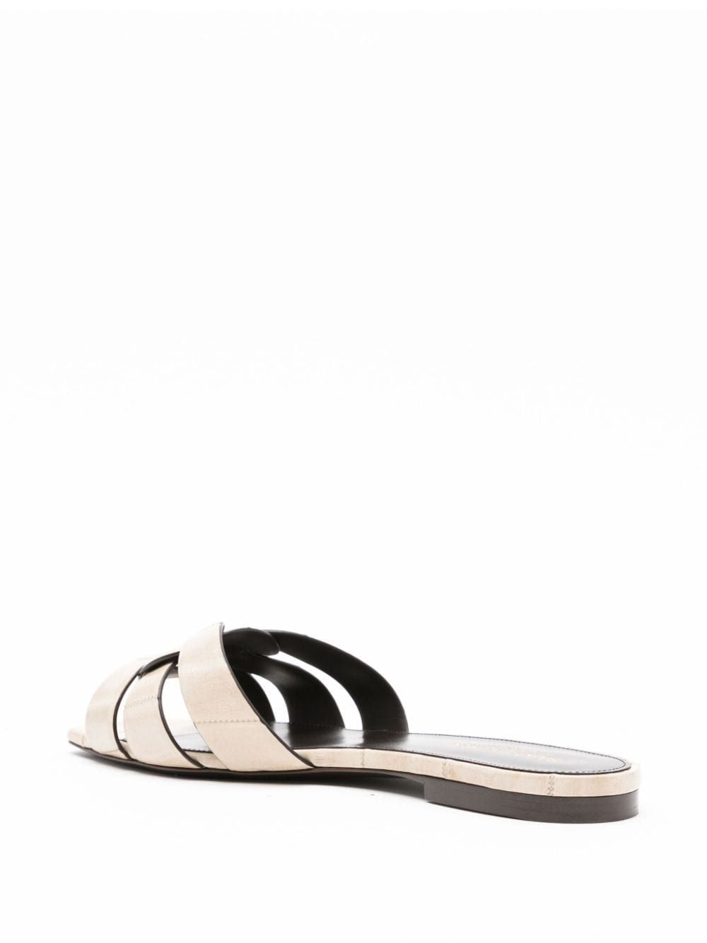 SAINT LAURENT Elevated Leather Slide Sandals