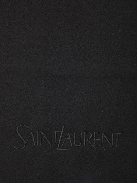 SAINT LAURENT 高級な黒いメンズ用カシミアスカーフ