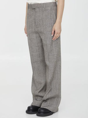 BOTTEGA VENETA Beige Flared Raffia Pants for Women