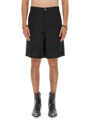 ALEXANDER MCQUEEN Regular Fit Viscose Bermuda Shorts - Fall/Winter 2023