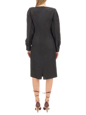 BOTTEGA VENETA Viscose Midi Dress - Regular Fit