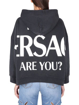 VERSACE Hooded Logo Sweatshirt for Women - SS23