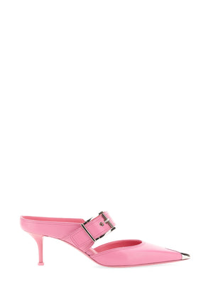 ALEXANDER McQUEEN Punk Sandal with Buckle - 6.5 cm Heel Height