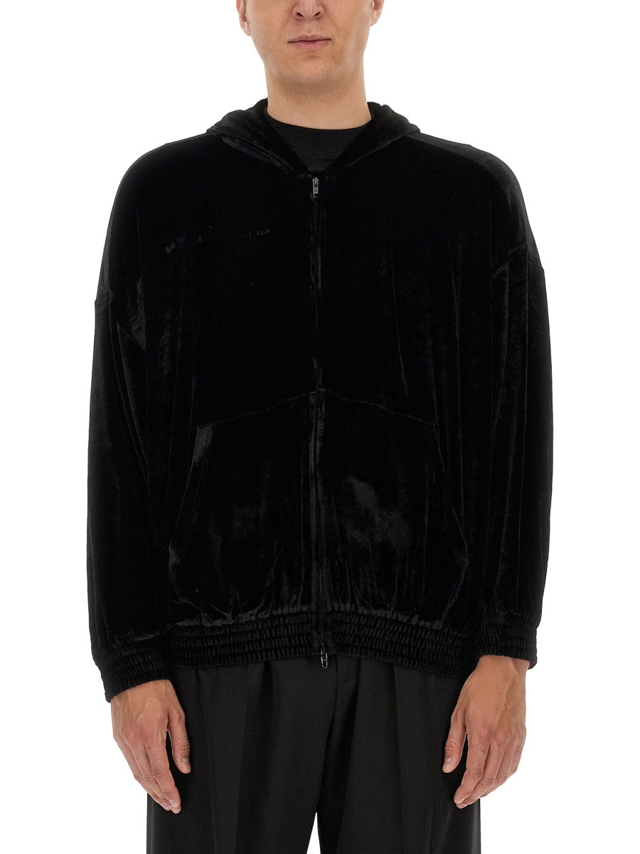 BALENCIAGA Velvet Hoodie for Men