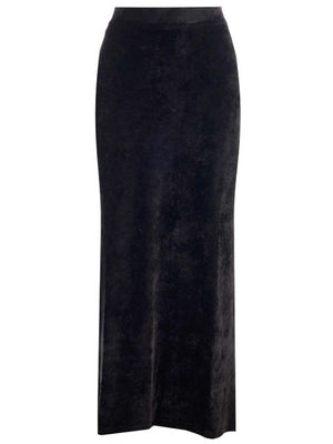 BALENCIAGA Elegant Velvet Long Skirt for Women