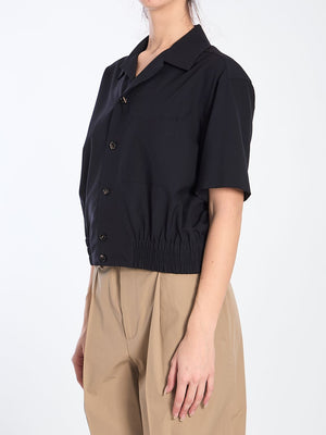 BOTTEGA VENETA Wool Shirt with Elasticated Hemline for Women