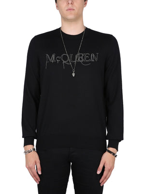 ALEXANDER MCQUEEN Embroidered Logo Regular Fit T-Shirt