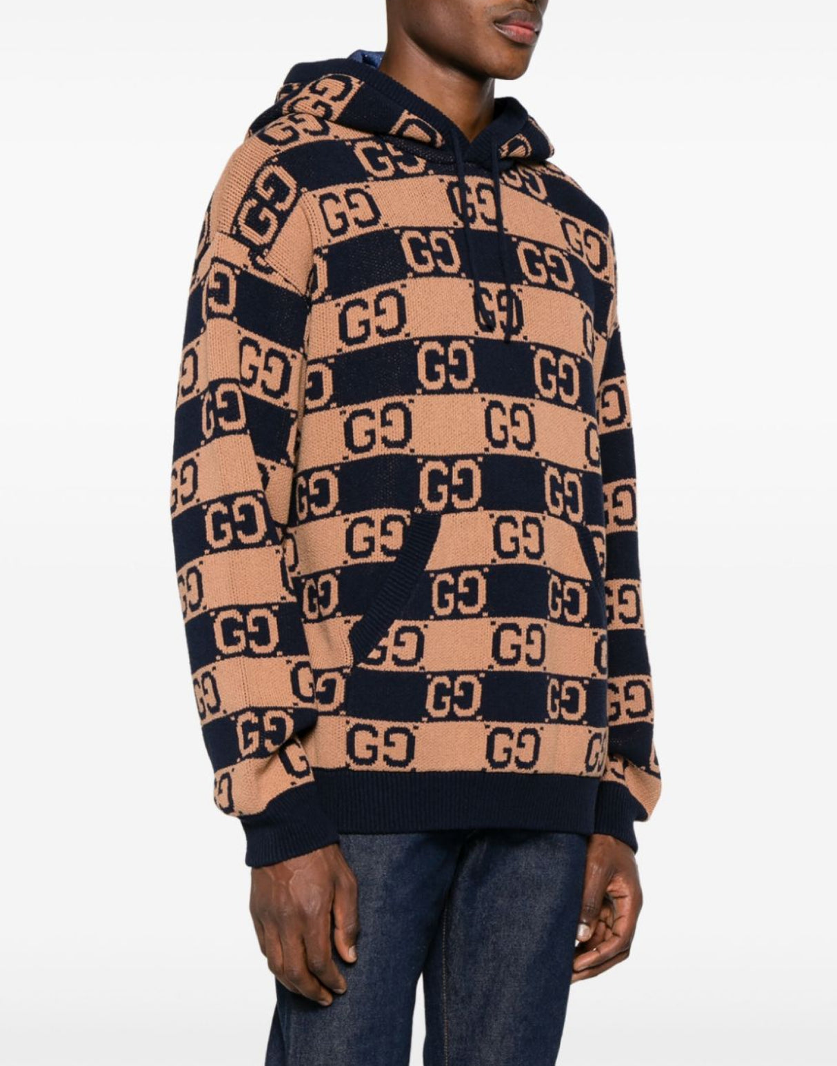 GUCCI Monogram Supreme Jacquard Hoodie - FW24 Collection