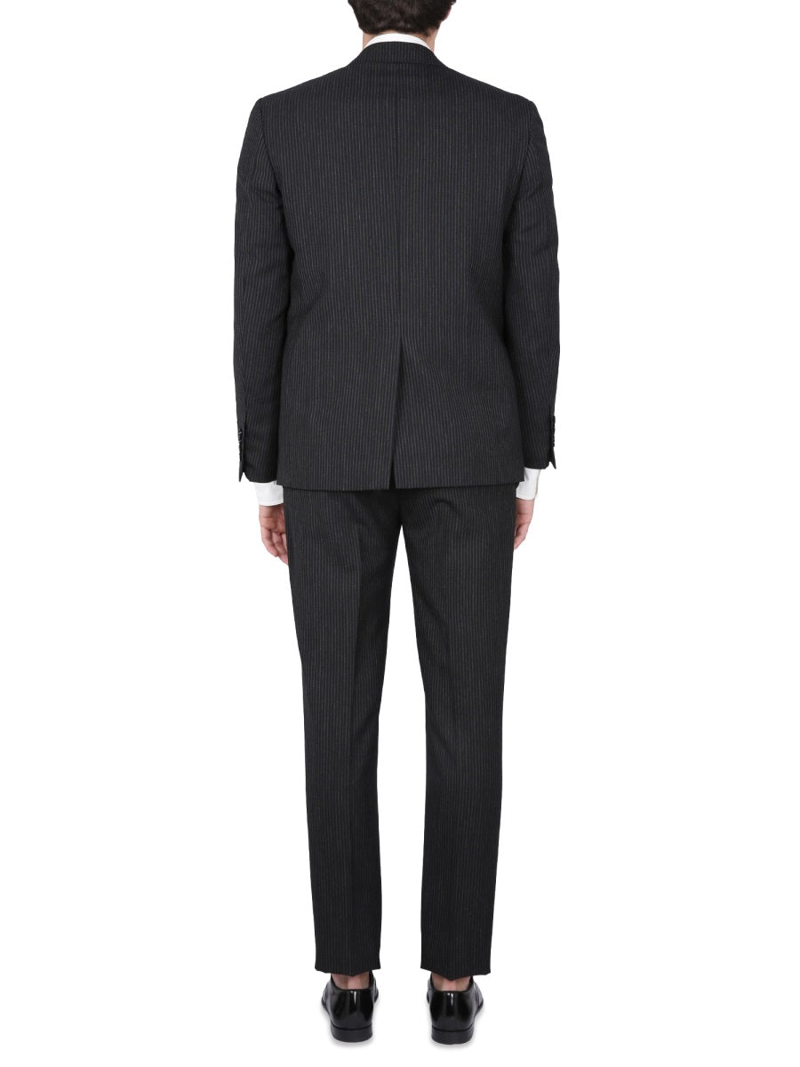 LARDINI Chic Mini Suit Dress with Peaked Lapels for Men