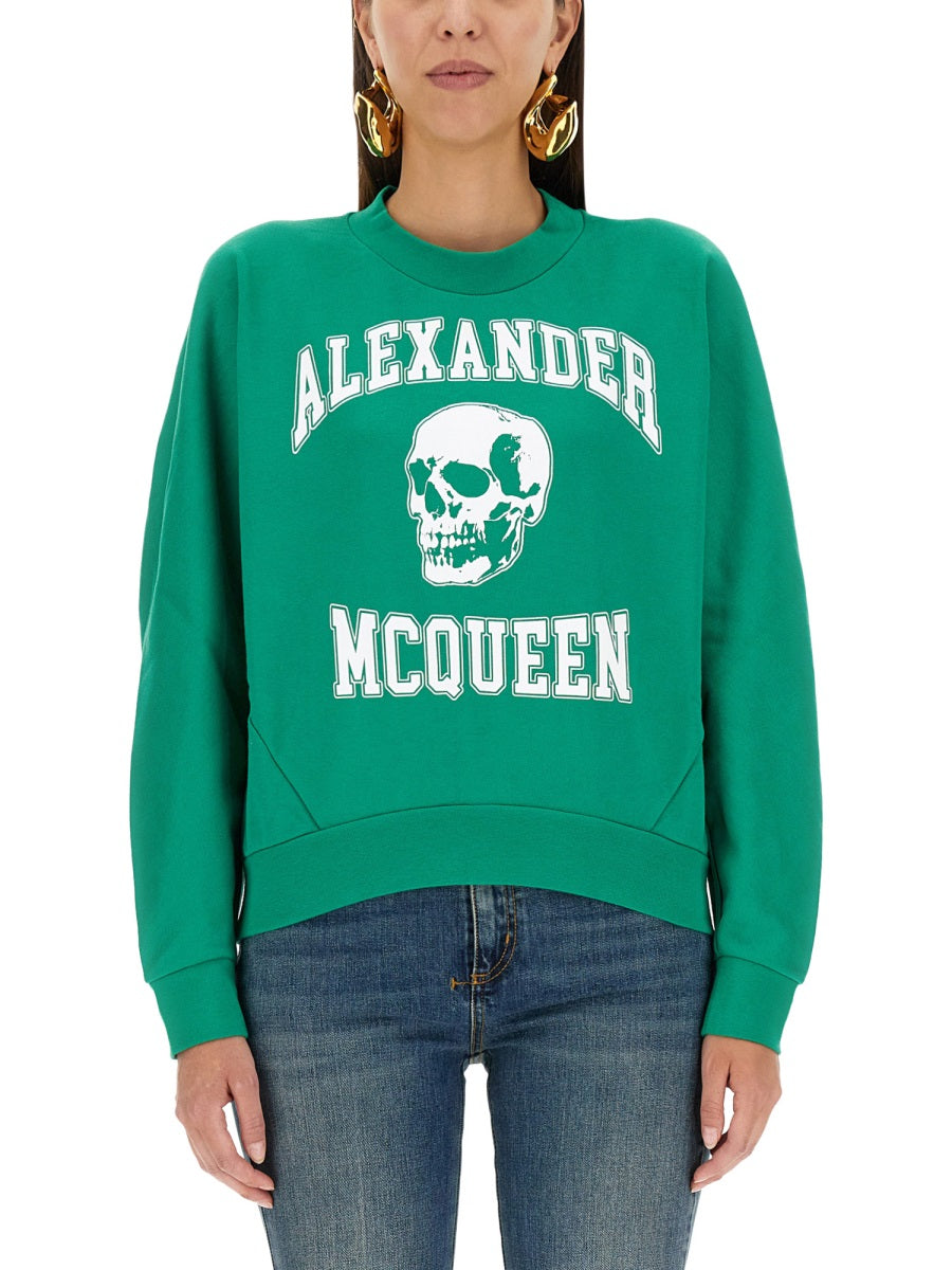 ALEXANDER MCQUEEN Varsity Skull Sweatshirt - Women’s Regular Fit