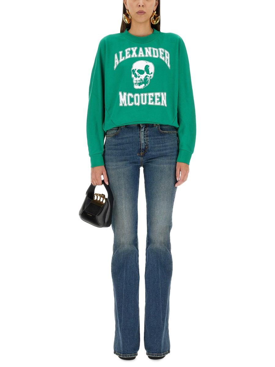 ALEXANDER MCQUEEN Varsity Skull Sweatshirt - Women’s Regular Fit