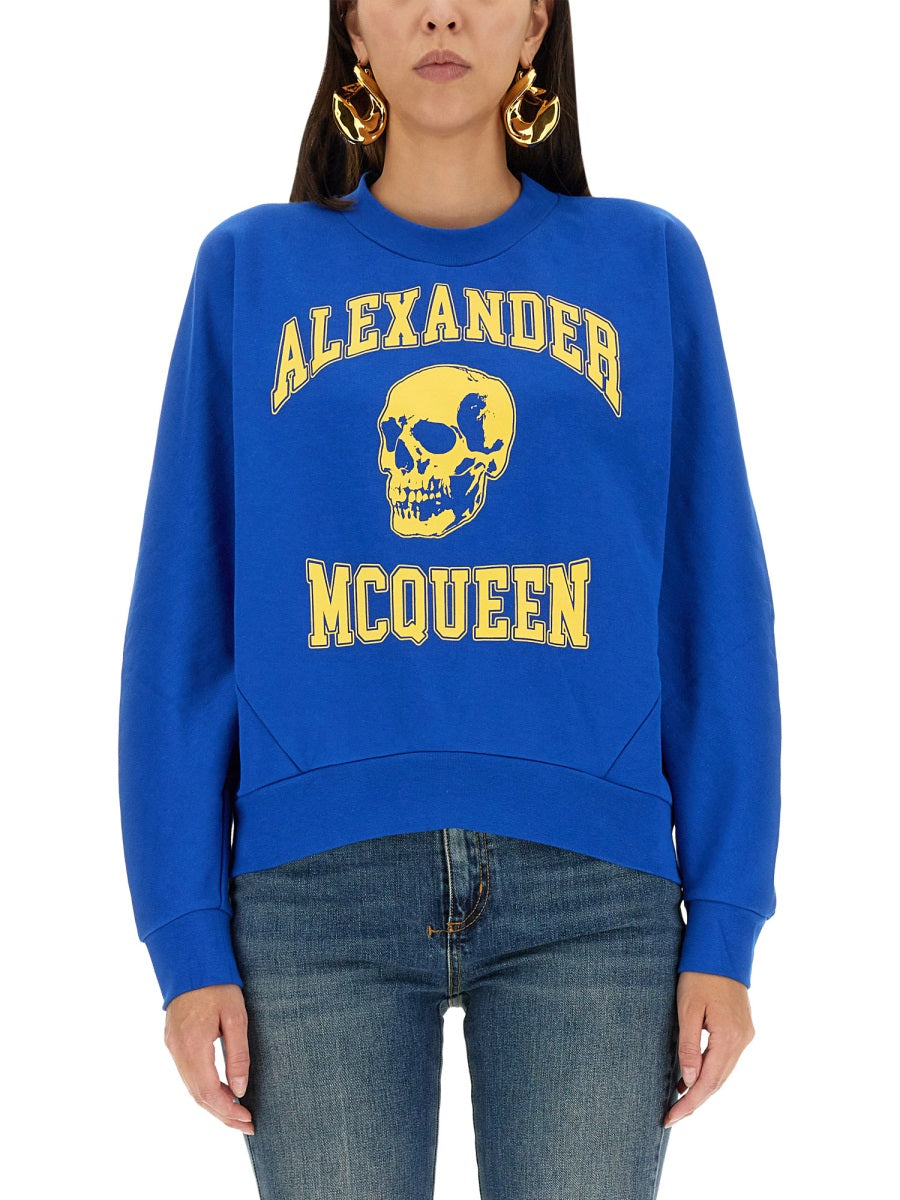 ALEXANDER MCQUEEN Varsity Skull Sweatshirt - Women’s Regular Fit