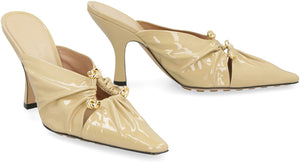 BOTTEGA VENETA Leather Flat with Gold-Tone Detail