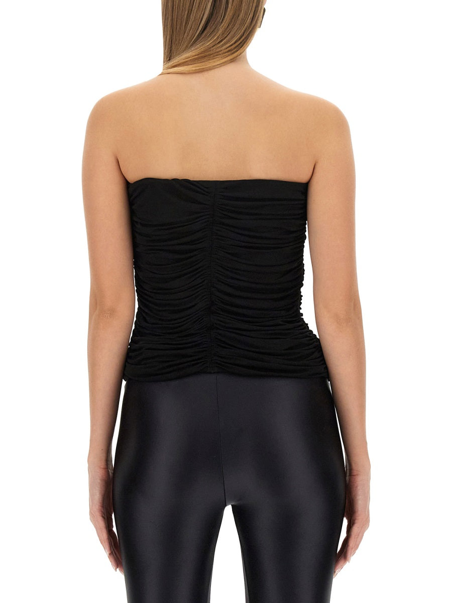 SAINT LAURENT Regular Fit Crepe T-Shirt Bustier - Size 38 FR