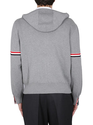 THOM BROWNE Men's Essential Hoodie with Drawstring