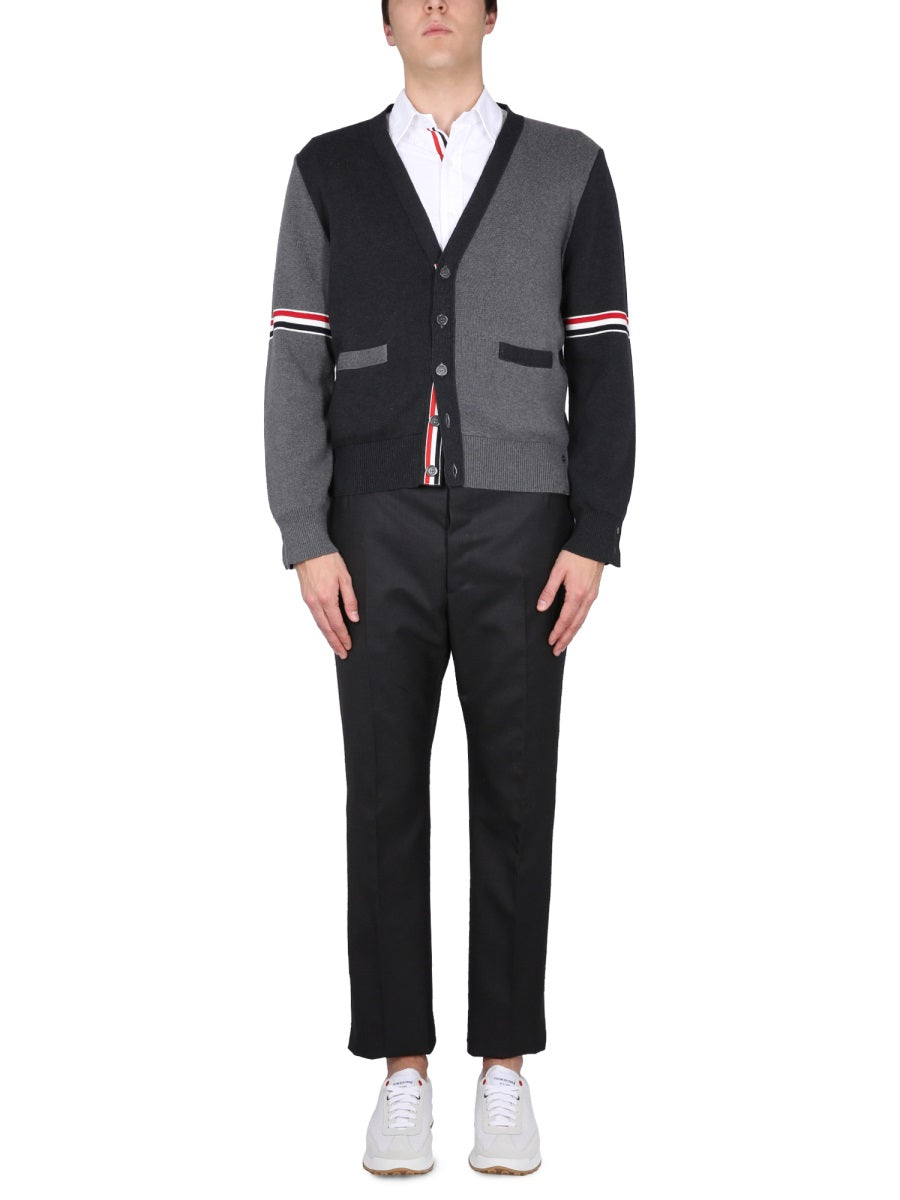 THOM BROWNE Classic V-Neck Cardigan for Men