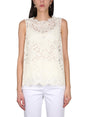 DOLCE & GABBANA Logoded Stretch Lace Top for Women