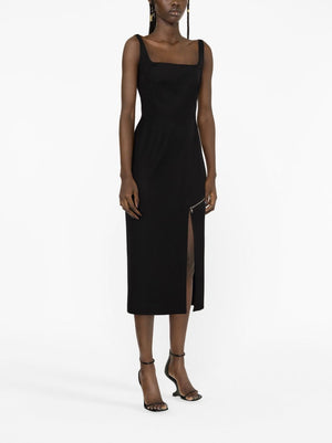 ALEXANDER MCQUEEN Decorative Zip Detail Midi Dress