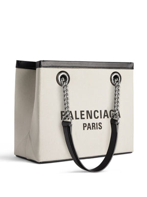 BALENCIAGA Mini Duty Free Canvas Tote Handbag